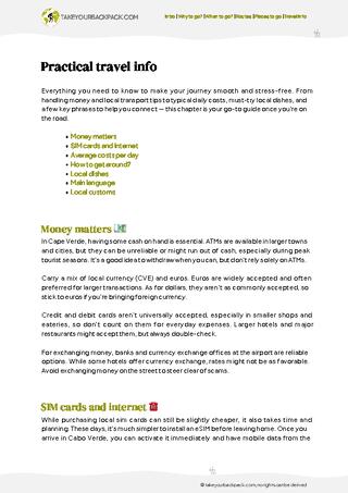 example page 5 from our offline Travel Guide for Cabo Verde